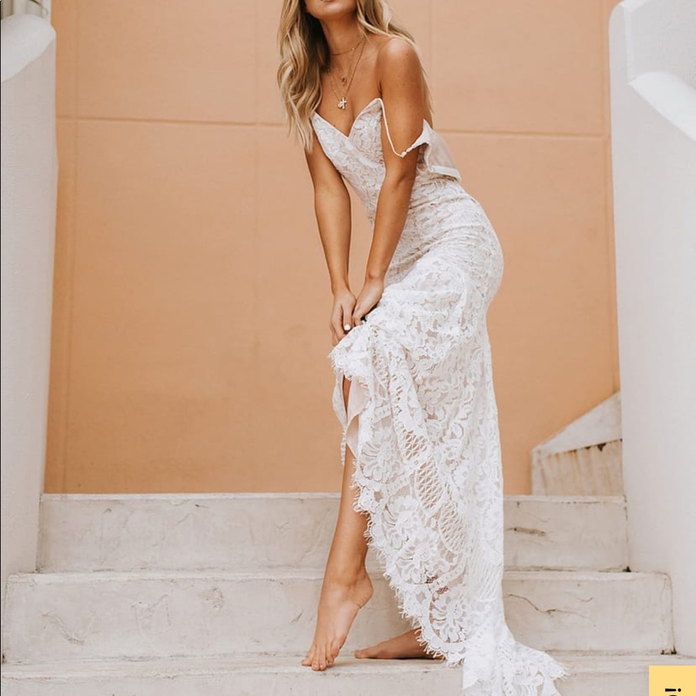 Lace Wedding Dress Lulu’s Flynn Maxi
